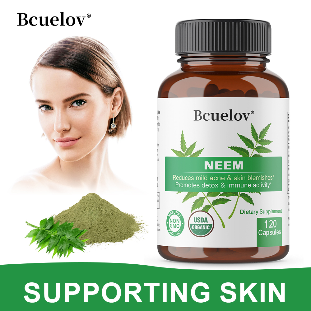 Herbal Wellness For You - แคปซูลใบสะเดาออร์แกนิก อาหารเสริมสมุนไพรต้านอนุมูลอิสระเพื่อผิวกระจ่างใส เสริมภูมิคุ้มกัน ระบบย่อยอาหาร และบำรุงตับ ช่วยดีท็อกซ์ร่างกายทุกวัน