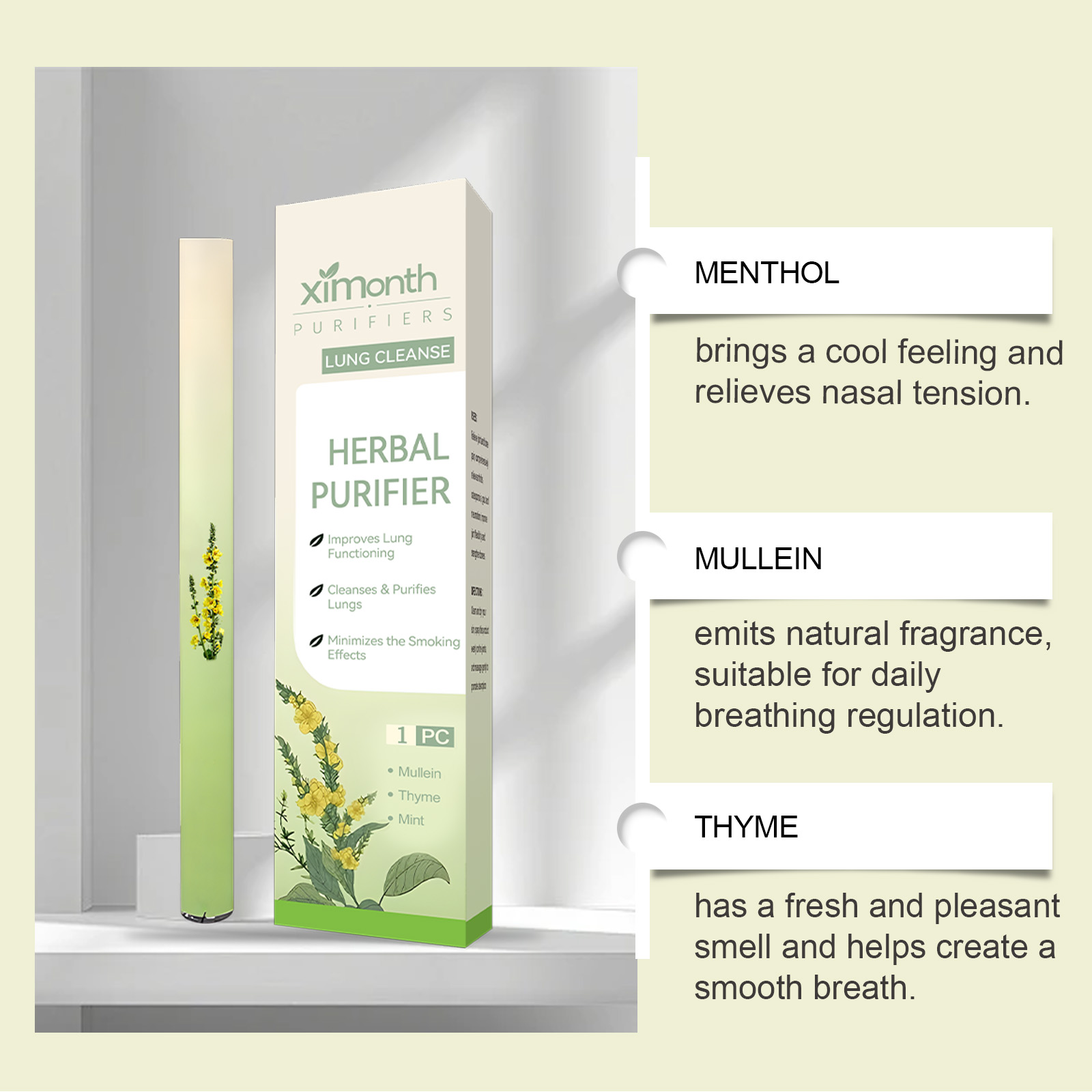 แท่งสมุนไพรธรรมชาติ ช่วยให้ลมห - Herbal Wellness For You บทวิจารณ์และราคา
